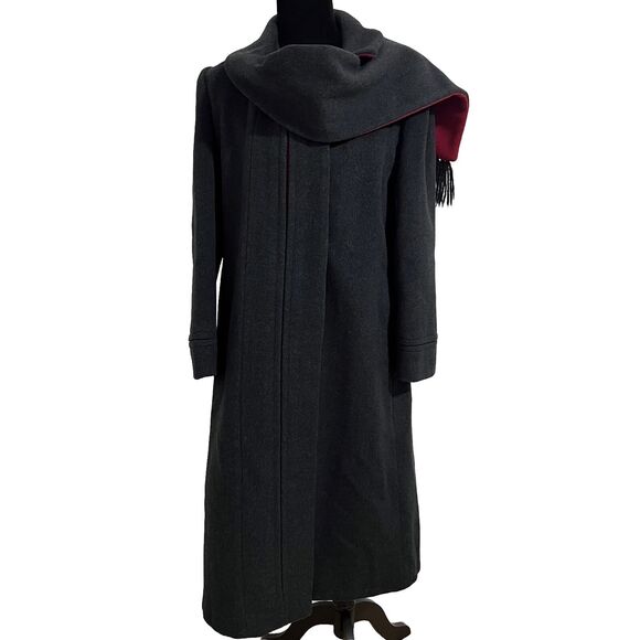 Karen Petites Made in USA Vintage Wool Cashmere HEMMED Long Coat Size Aprox PS - Picture 1 of 15